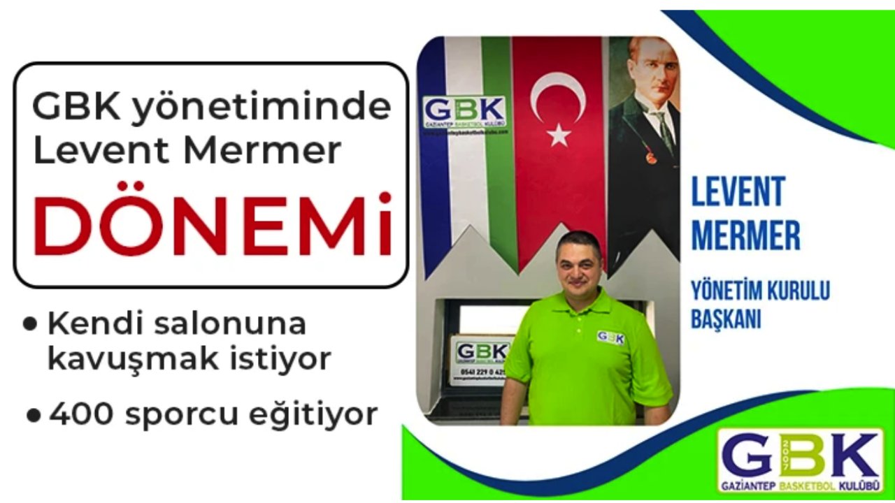 Gaziantep Basketbol Kulübü (GBK) yönetiminde Levent Mermer dönemi