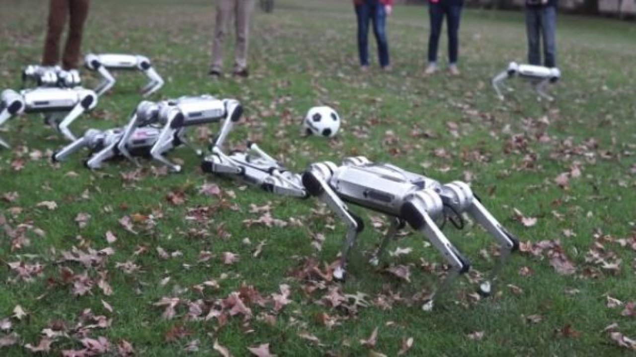 Robotlar futbol oynadı, herkes şaşırdı!