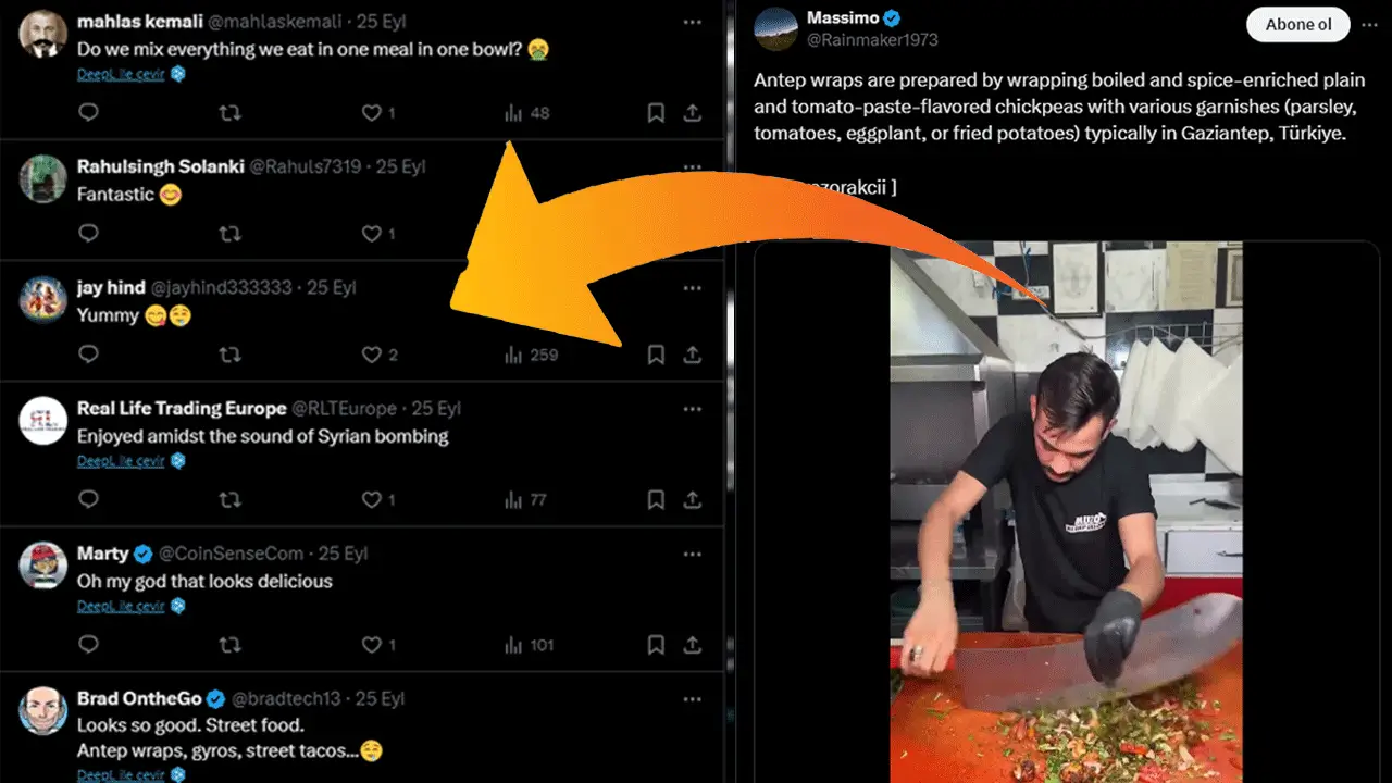 Milyonlarca takipçisi olan yabancı sosyal medya hesabı Antep dürümünü paylaştı! Yorum yağdı