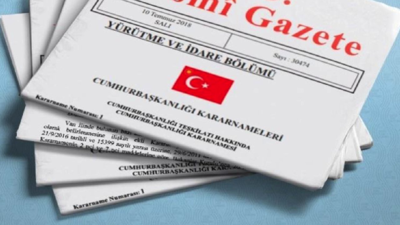 Resmi Gazete'de bugün 10 Aralık Salı 2024 Resmi Gazete kararları