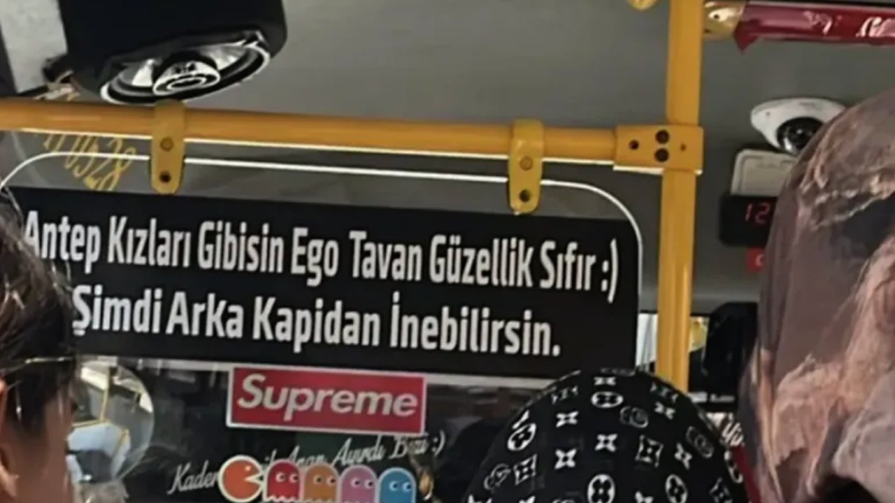 Gaziantep'te Tartışma Yaratan Otobüs Yazısı: "Antep Kızlarına Hakaret"