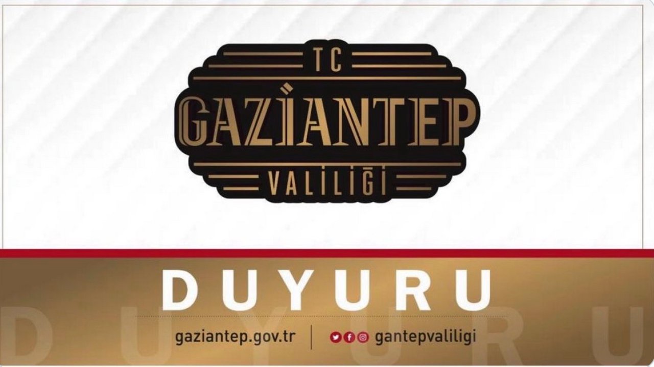 Gaziantep Valiğinden Son Dakika Açıklaması...