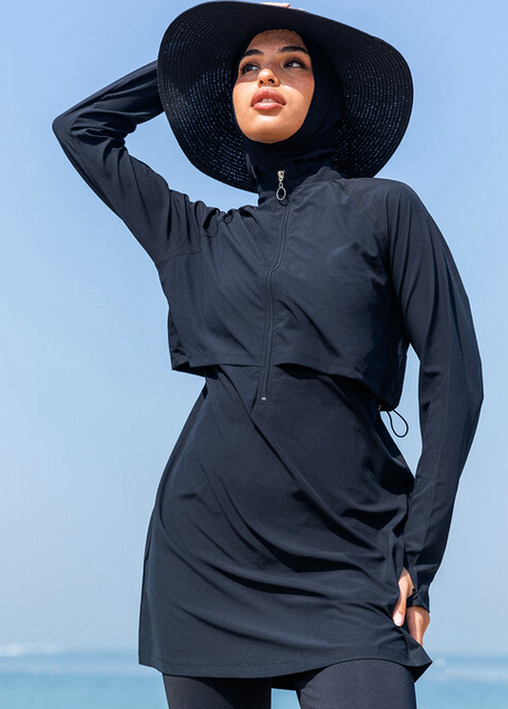 Tesettür mayo modasında renk uyumu