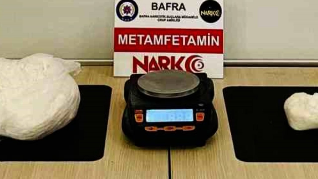 Yaşlı kadın 1 kilo 205 gram metamfetamin ile yakalandı
