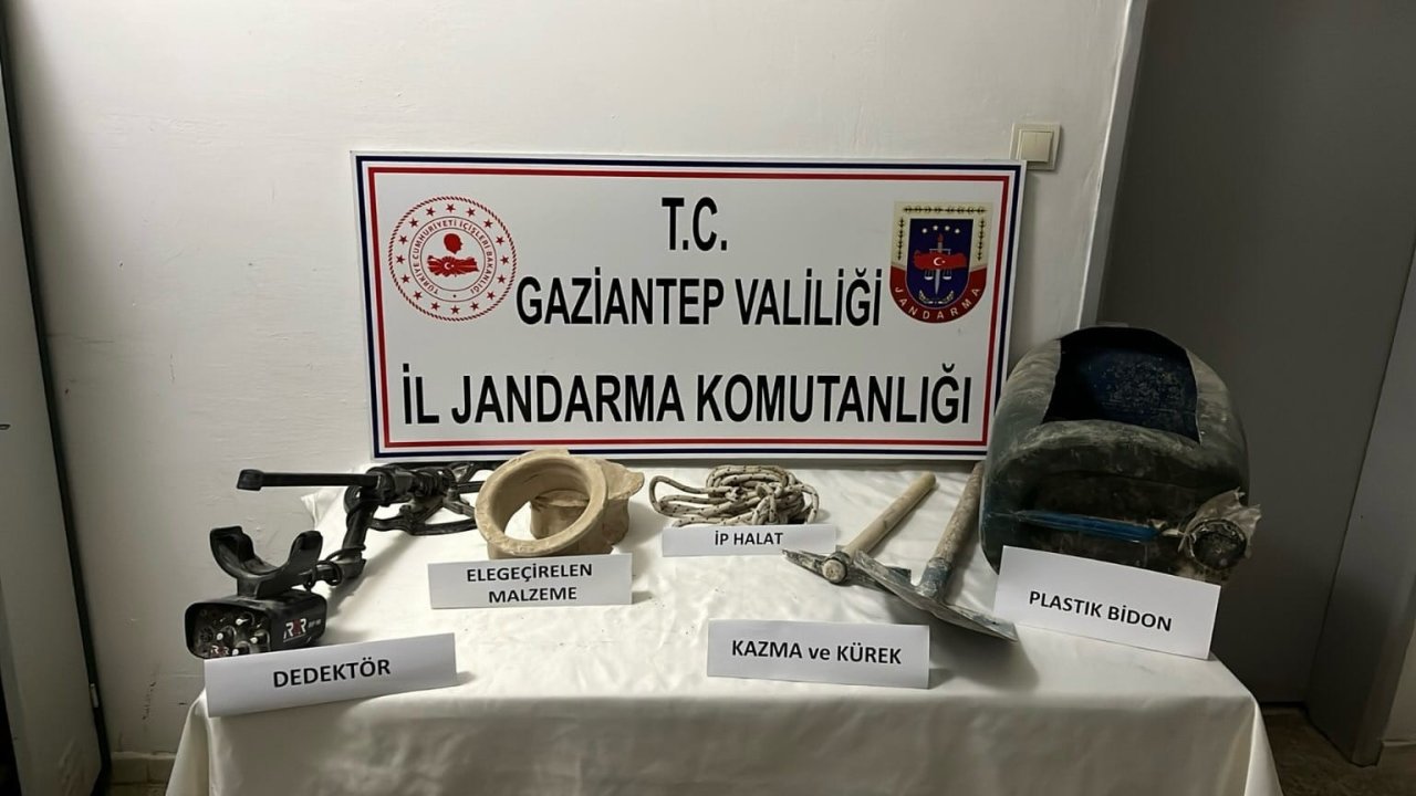 Gaziantep’te kaçak kazı yapanlar suçüstü yakalandı
