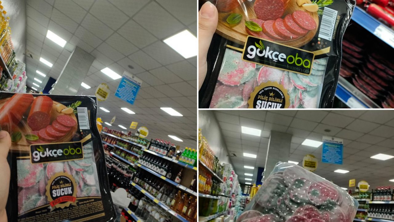 Gaziantep'te Zincir Markette Bozuk Ürün Skandalı: Küflü Sucuklar Satışa Sunuldu!