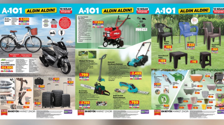 A101’den Bahar Müjdesi: Bahçe Sahiplerine Özel Dev Kampanya! Çim Biçme Makinesi 2.499 TL, Budama Makası 1.599 TL ve Daha Fazlası