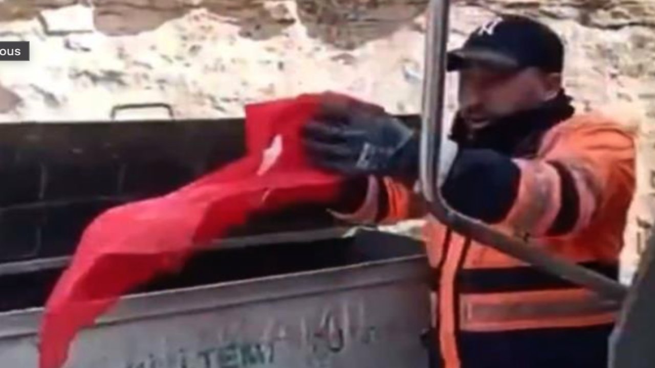 Gaziantep'te Belediye temizlik işçisi'nden duygulandıran hareket