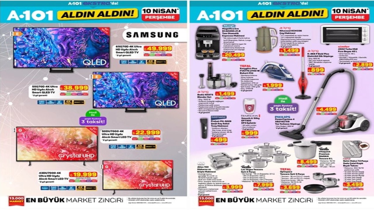 Gazianteplilere Televizyon Fırsatı: A101'de Samsung Şöleni Başladı!