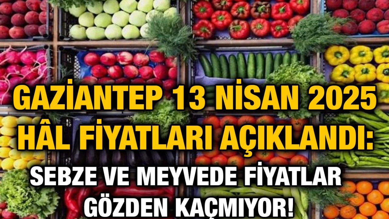 Gaziantep 13 Nisan 2025 Hâl Fiyatları Açıklandı: Sebze ve Meyvede Fiyatlar Gözden Kaçmıyor!