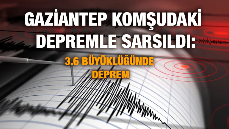 Gaziantep Komşudaki Depremle Sarsıldı: 3.6 Büyüklüğünde Deprem