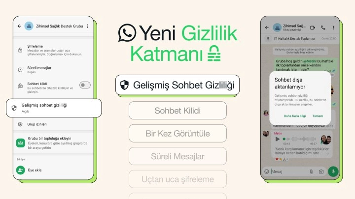 WhatsApp'tan Kullanıcılara Özel Güvence: Gelişmiş Sohbet Gizliliği Özelliği Kullanıma Sunuldu