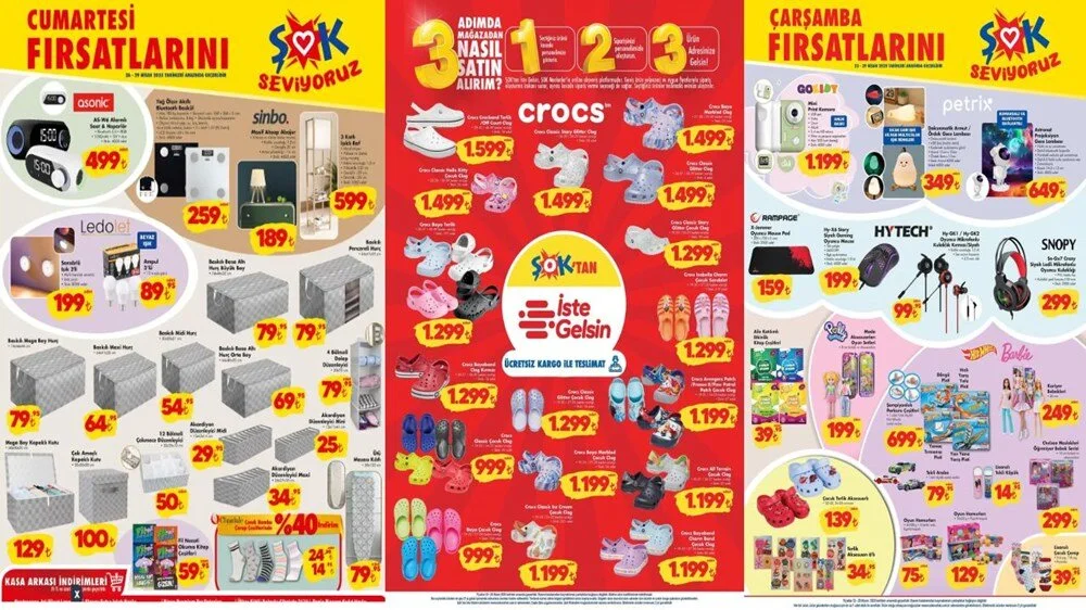 Gaziantep'te ŞOK Aktüel Rüzgarı! 26-29 Nisan İndirimlerinde Abajurdan Basküle, Hurçtan Raf Sistemine Dolu Dolu Fırsatlar