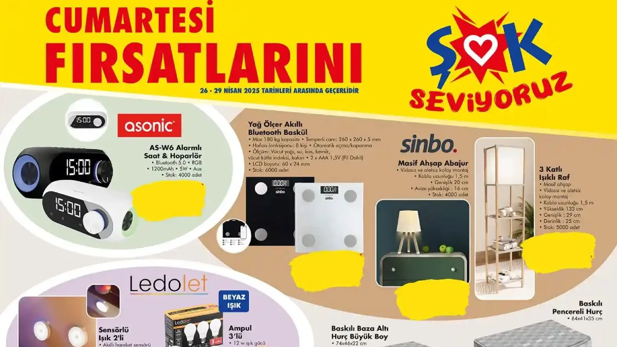 ŞOK’a Teknoloji Harikası Geliyor: Hoparlör, Saat ve Alarm Fırsatları ile ŞOK Aktüel Katalog!