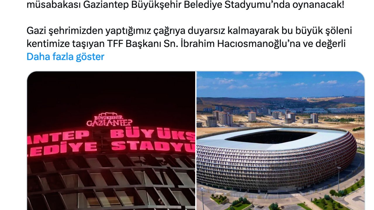 Fatma Şahin Duyurdu; Gaziantep Büyük Golü Attı!