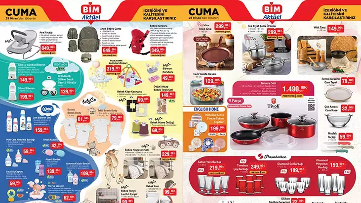 BİM 25 Nisan Aktüel Kataloğu Raflarda!  Elektronikten Oyuncağa, Bebek Ürünlerinden Mutfak Gereçlerine Büyük İndirimler