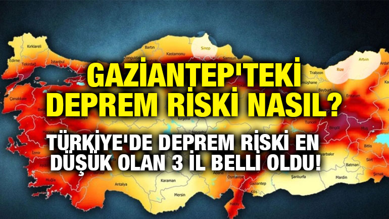 Gaziantep'teki Deprem Riski Nasıl? Türkiye'de Deprem Riski En Düşük Olan 3 İl Belli Oldu!