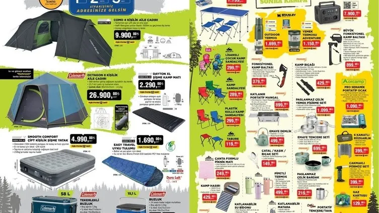 2 Mayıs BİM Aktüel Kataloğu Yayınlandı: Çadır ve Kamp Malzemeleri ile Yaz Hazırlığı Başlıyor!