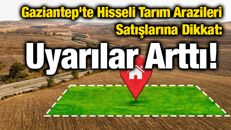Gaziantep'te Hisseli Tarım Arazileri Satışlarına Dikkat: Uyarılar Arttı!