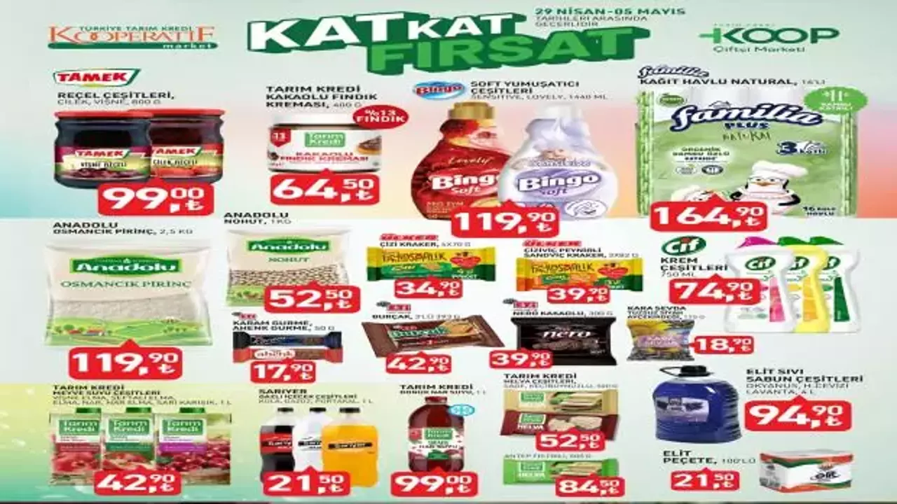 Tarım Kredi Market’te Haftalık Fırsatlar Başladı! 29 Nisan - 5 Mayıs İndirimli Ürünler Listesi Yayında