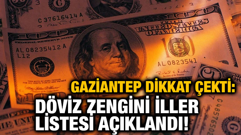 Gaziantep Dikkat Çekti: Döviz Zengini İller Listesi Açıklandı!