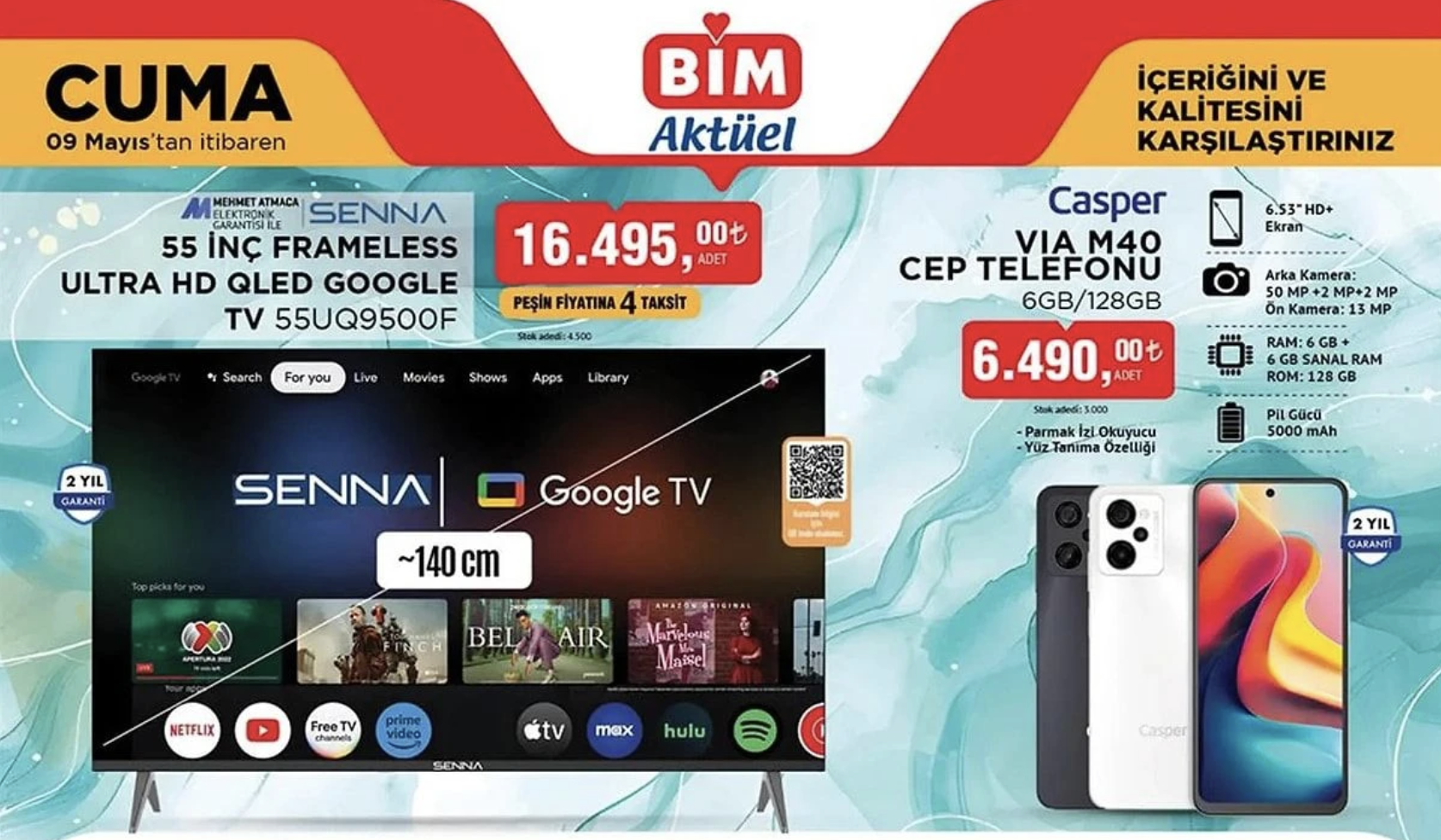 Gaziantep'teki BİM Mağazalarına 9 Mayıs'ta Cep Telefonu ve İndirimli Ürünler Geliyor!