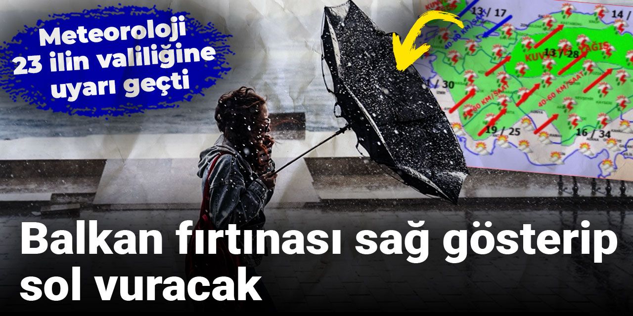 Gaziantep'te Balkan Fırtınası Etkili Olacak: Meteoroloji'den 23 İl İçin Uyarı!