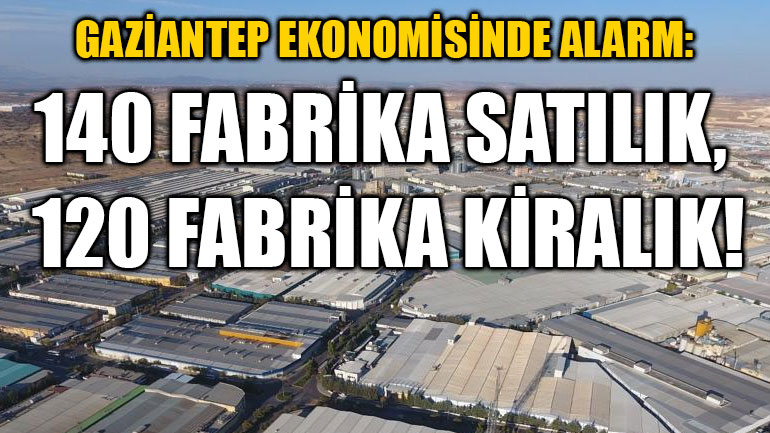 Gaziantep Ekonomisinde Alarm: 140 Fabrika Satılık, 120 Fabrika Kiralık!