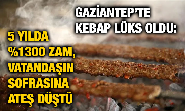 Gaziantep’te Kebap Lüks Oldu: 5 Yılda %1300 Zam, Vatandaşın Sofrasına Ateş Düştü