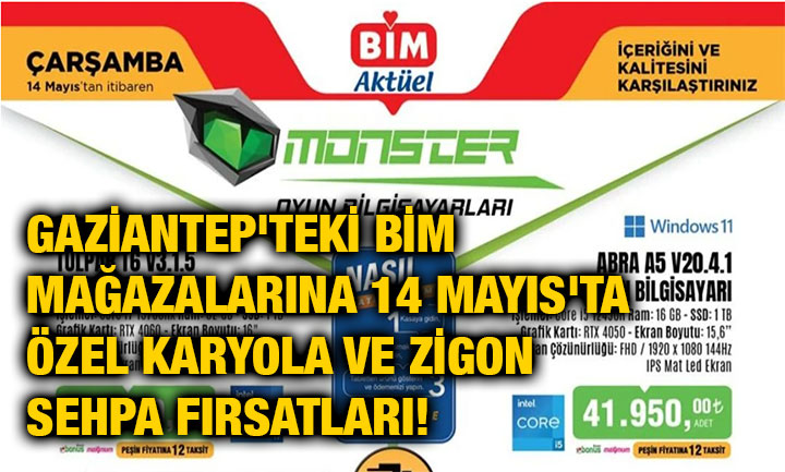 Gaziantep'teki BİM Mağazalarına 14 Mayıs'ta Özel Karyola ve Zigon Sehpa Fırsatları!
