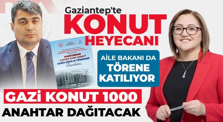 Gaziantep'te Konut Sevinci! Güneyşehir’de 1000 Aile İçin Büyük Gün Bugün