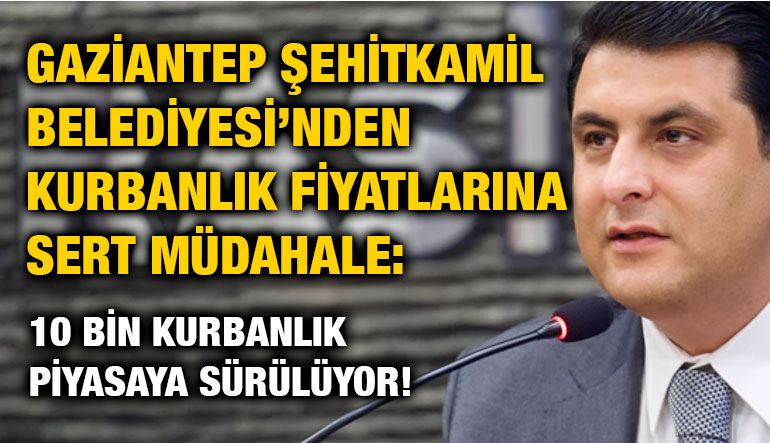 Gaziantep Şehitkamil Belediyesi’nden Kurbanlık Fiyatlarına Sert Müdahale: 10 Bin Kurbanlık Piyasaya Sürülüyor!