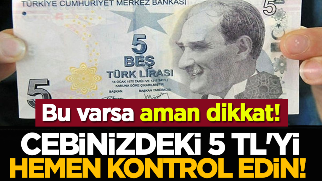 Gaziantep’te Cebinizdeki 5 TL Servet Olabilir! Bu Detay Varsa Hemen Kontrol Edin!