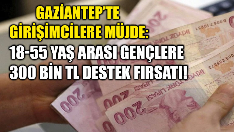 Gaziantep’te Girişimcilere Müjde: 18-55 Yaş Arası Gençlere 300 Bin TL Destek Fırsatı!