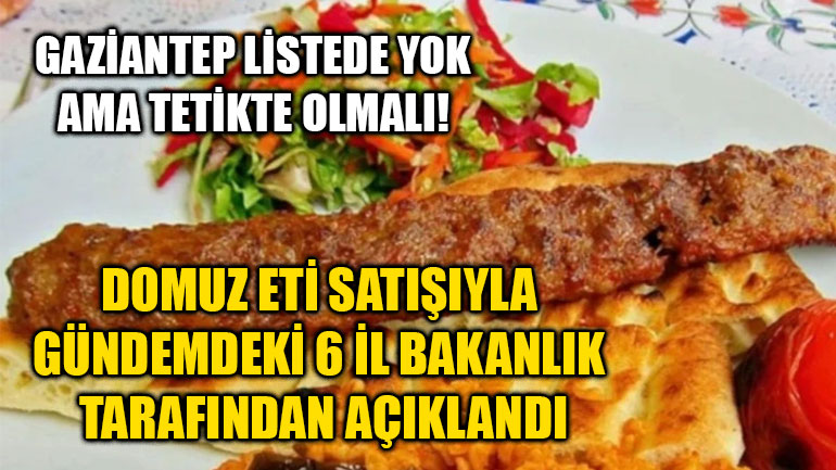 Gaziantep Listede Yok Ama Tetikte Olmalı! Domuz Eti Satışıyla Gündemdeki 6 İl Bakanlık Tarafından Açıklandı