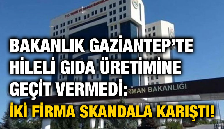 Bakanlık Gaziantep’te Hileli Gıda Üretimine Geçit Vermedi: İki Firma Skandala Karıştı!