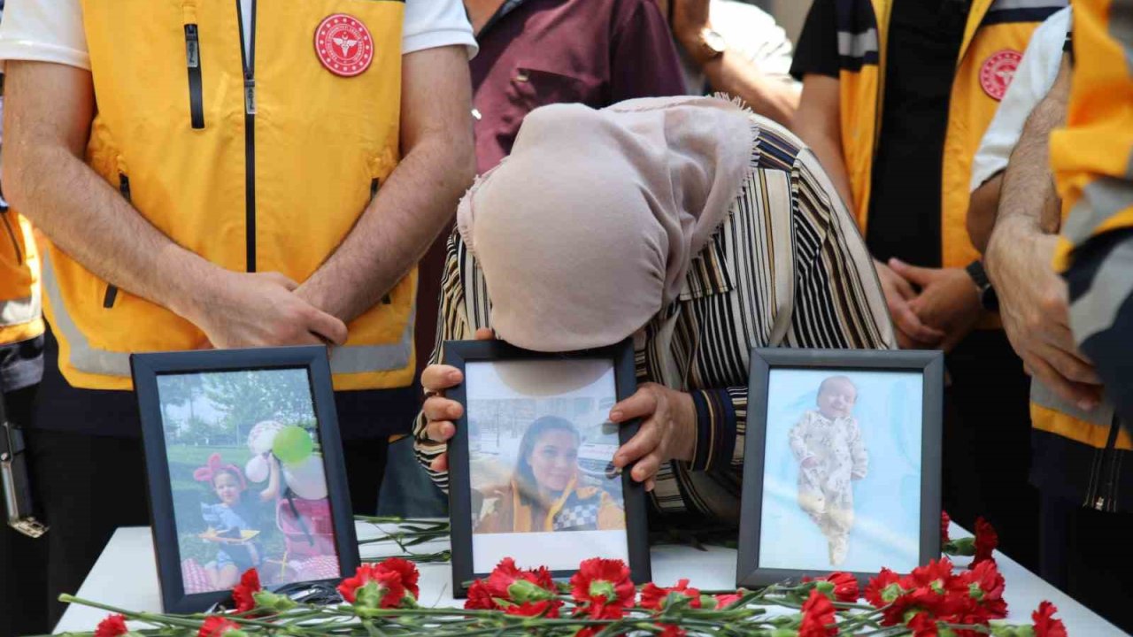 Gaziantep’te anne ve iki çocuğuna yürek yakan veda