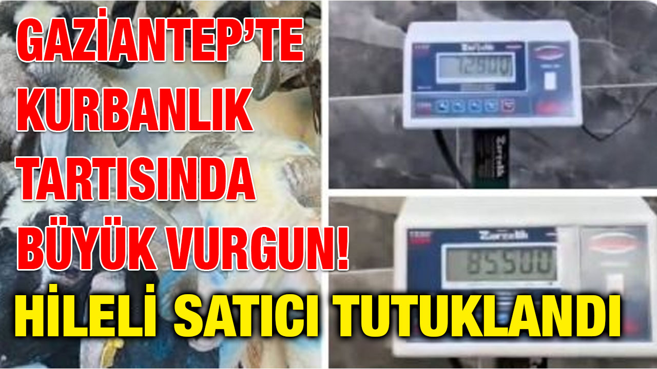 Gaziantep’te Kurbanlık Tartısında Büyük Vurgun! Hileli Satıcı Tutuklandı