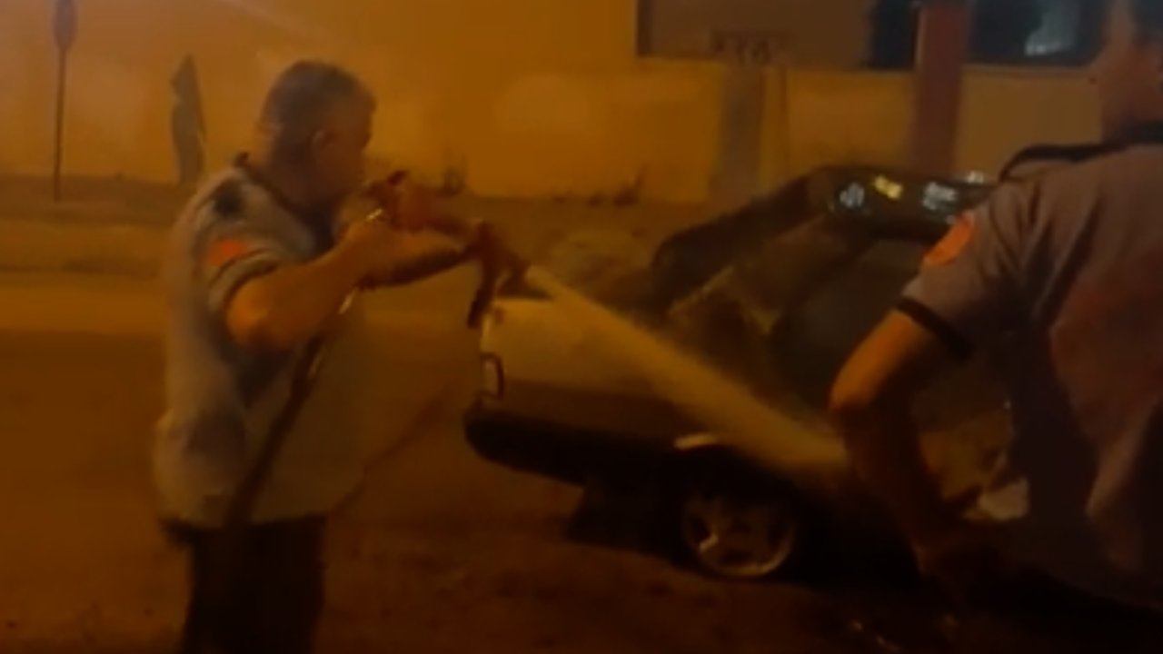 Gaziantep'te Korku Dolu Anlar: Otomobil Bir Anda Alev Aldı