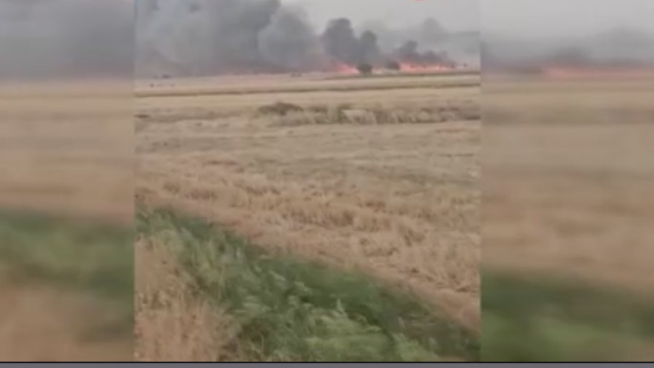 Gaziantep'te Büyük Yangın: 500 Dönüm Buğday Tarlası ve 20 keçi de telef oldu