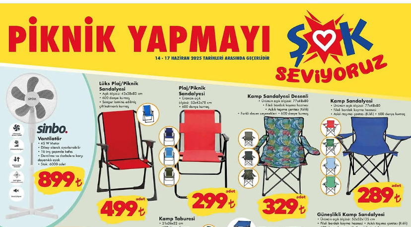 Gaziantep’te Yaz Sıcağına Karşı ŞOK’tan Sürpriz! Sinbo Vantilatör ve Kamp Ürünleri Raflarda