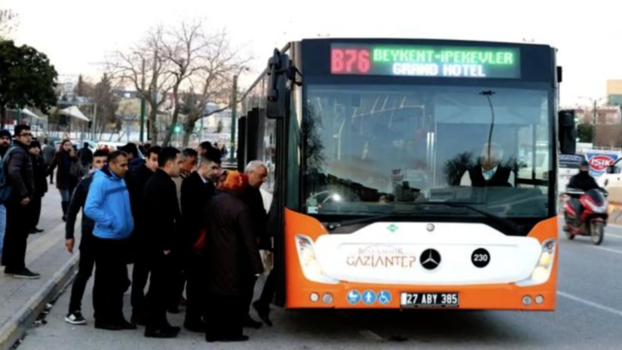 Gaziantep'te Pazar Günü Toplu Ulaşım Ücretsiz!