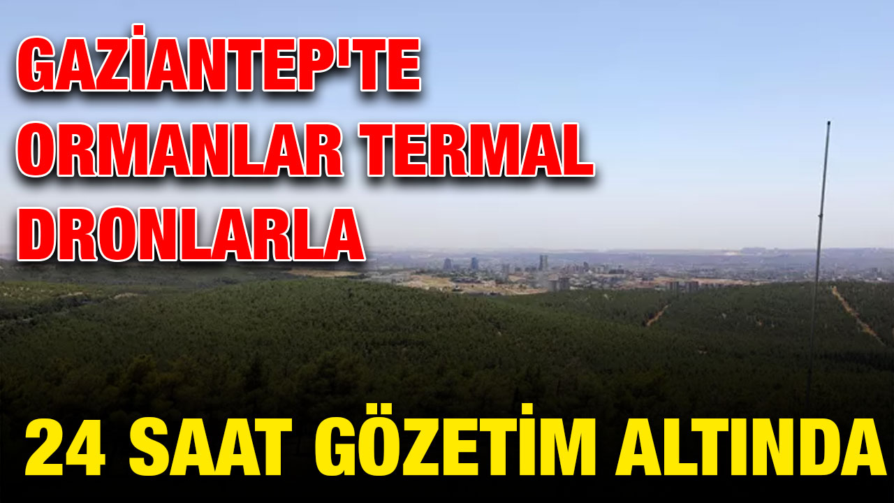 Gaziantep'te Ormanlar Termal Dronlarla 24 Saat Gözetim Altında