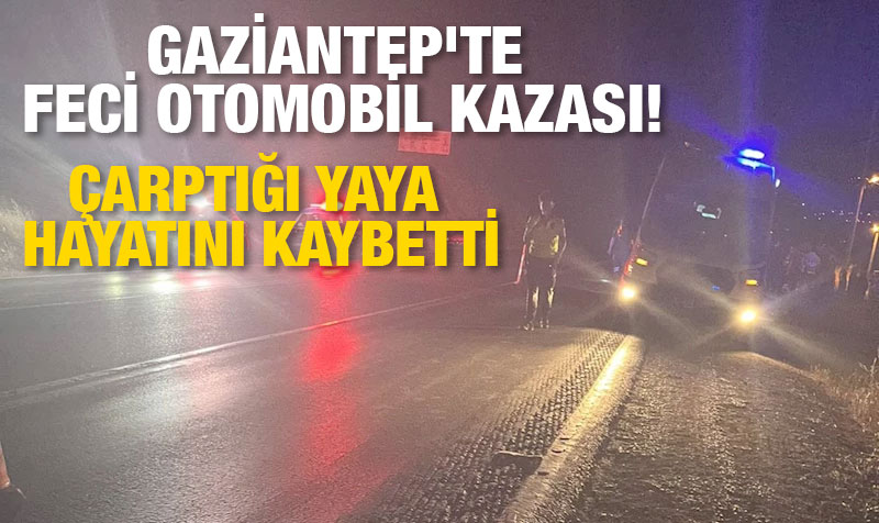 Gaziantep'te feci otomobil kazası! Çarptığı yaya hayatını kaybetti