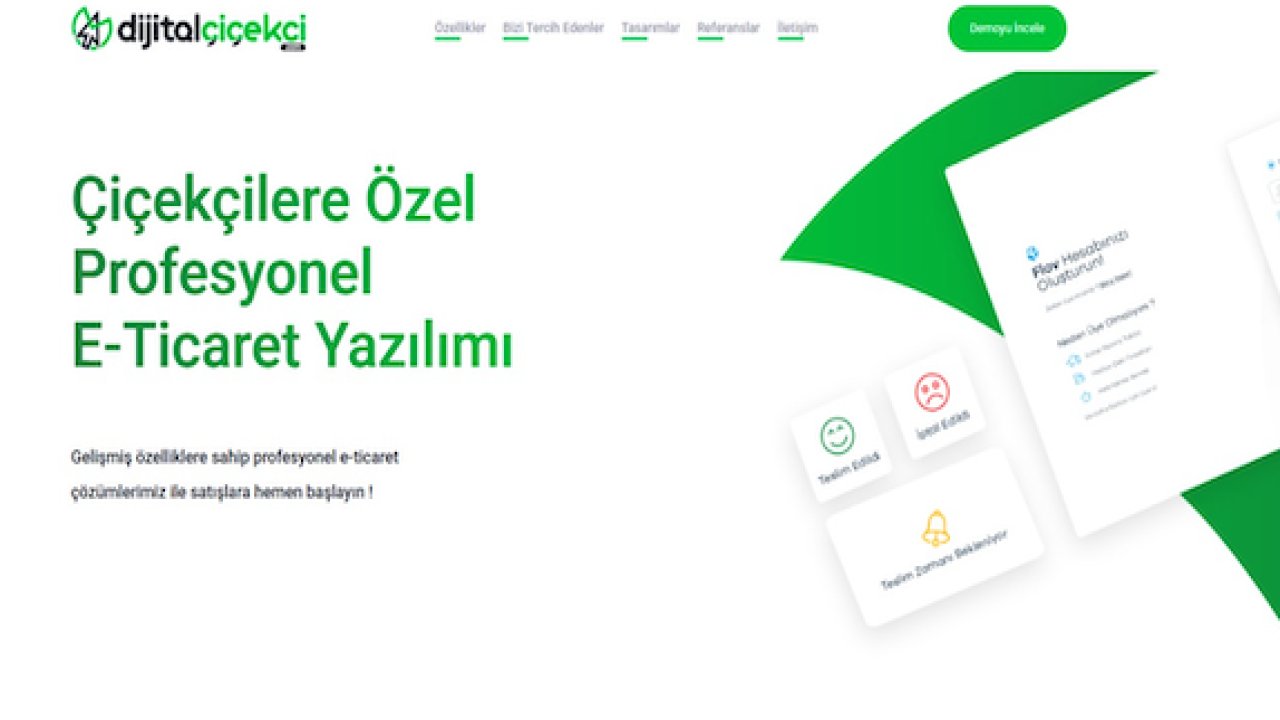 Çiçekçilere Kurumsal Web Sitesi