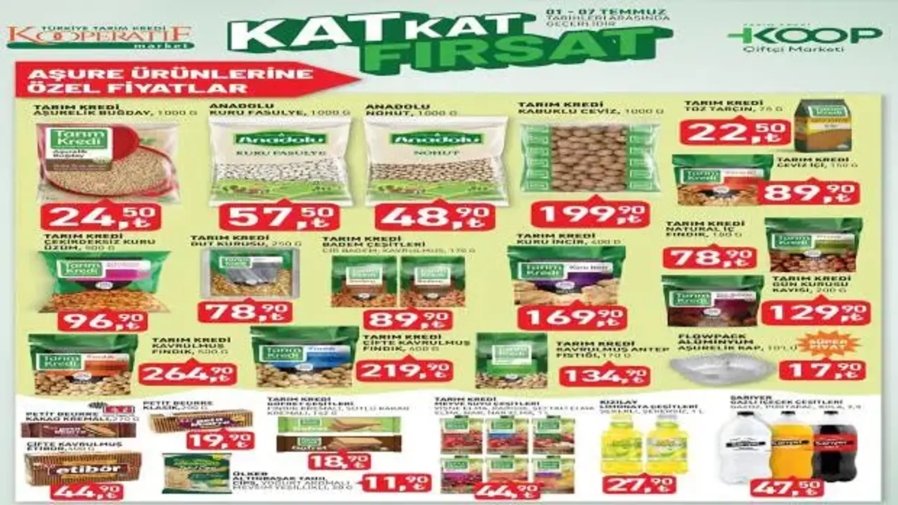 Gaziantep’te Muharrem Ayına Özel: Tarım Kredi Market 1-7 Temmuz Aktüel Ürünler Kataloğu Açıklandı