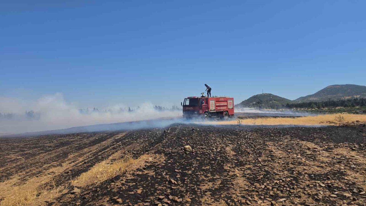 Gaziantep'te 150 dönüm arazi kül oldu