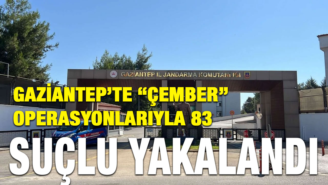 Gaziantep’te “Çember” Operasyonlarıyla 83 Suçlu Yakalandı