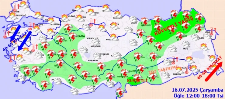 Gaziantep’e Meteorolojiden Sağanak Uyarısı: Yağışlar Kuvvetli Olabilir