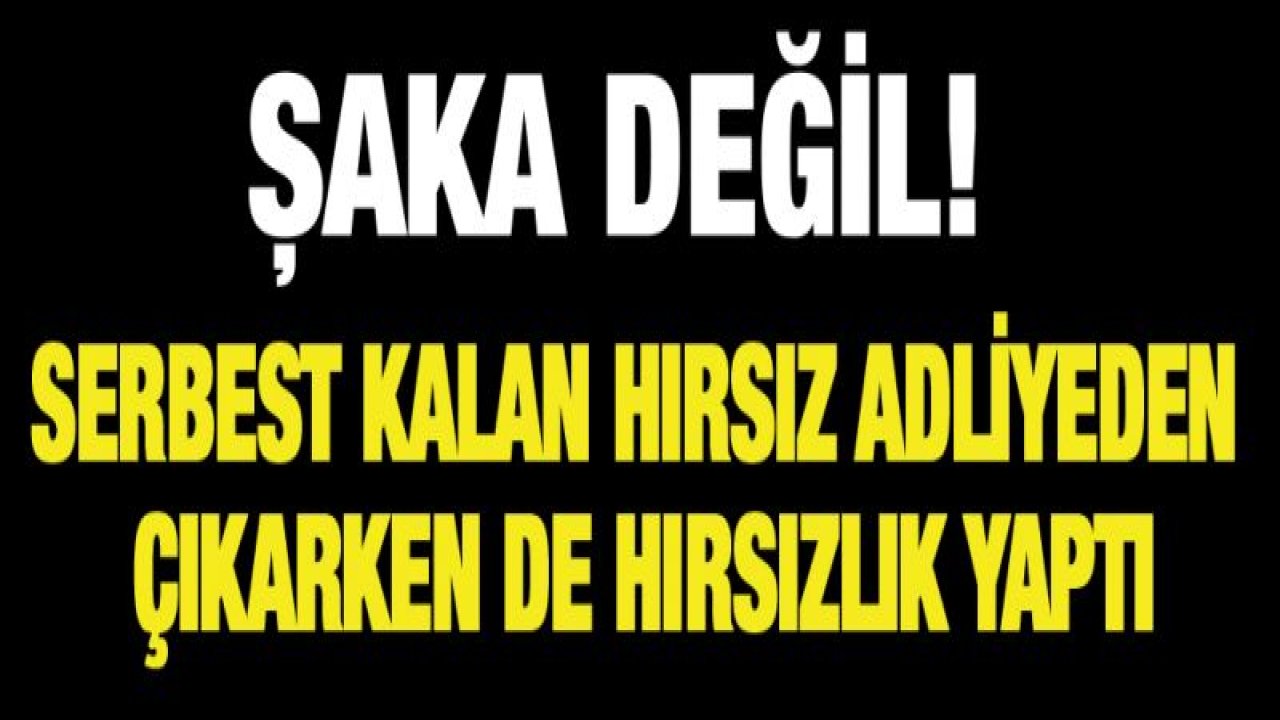 Serbest kalan hırsız adliyeden çıkarken de hırsızlık yaptı